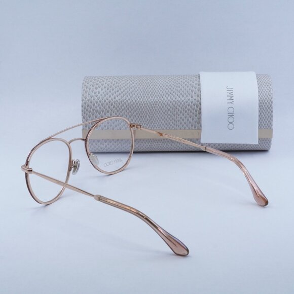 Jimmy Choo JC230 0EYR 00 Round Eyeglasses - Gold Pink - Picture 4 of 8